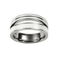 Ringe Fossil Dame in Stahl JF84358040-17